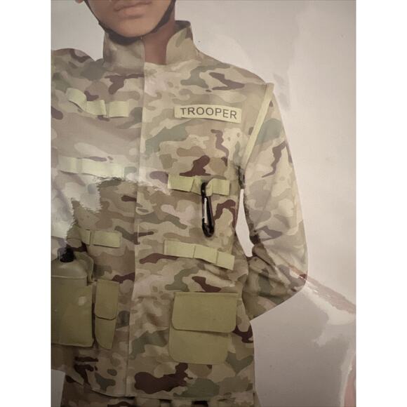 Combat Soldier Boys Halloween Costume CHILD Small 4-6, 5pc: Jacket, Helmet, Pant - Picture 15 of 16